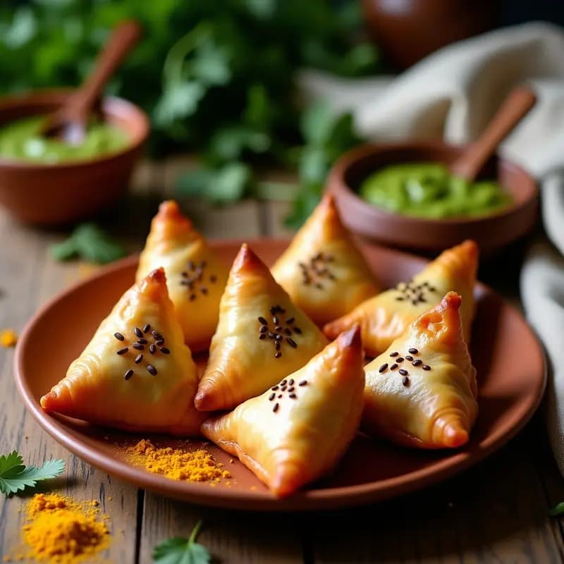 B->_Samosa de Calabaza y Cúrcuma: Empanadillas Indianas Veganas en Airfryer