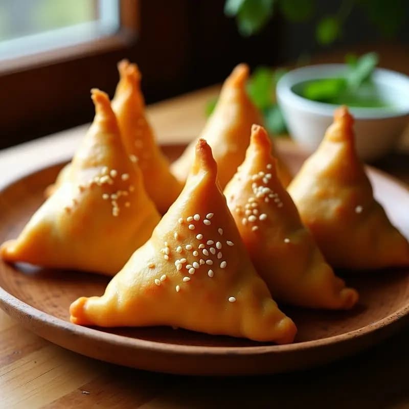 Samosa de Calabaza y Garbanzos: Aperitivo Indio Crujiente en Freidora de Aire