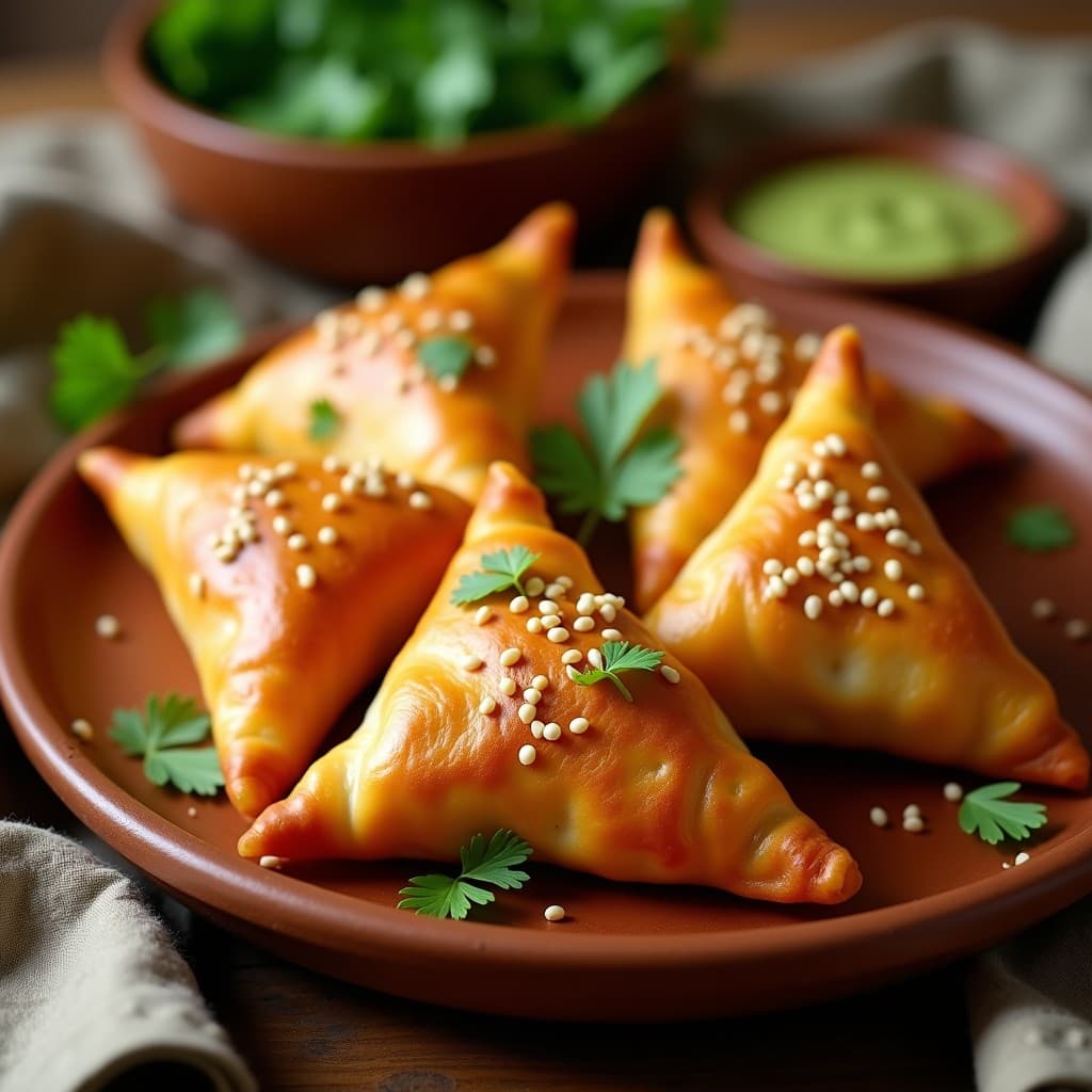 Samosa de Calabaza y Queso Paneer en Masa de Garbanzo: Receta Indiana en Airfryer
