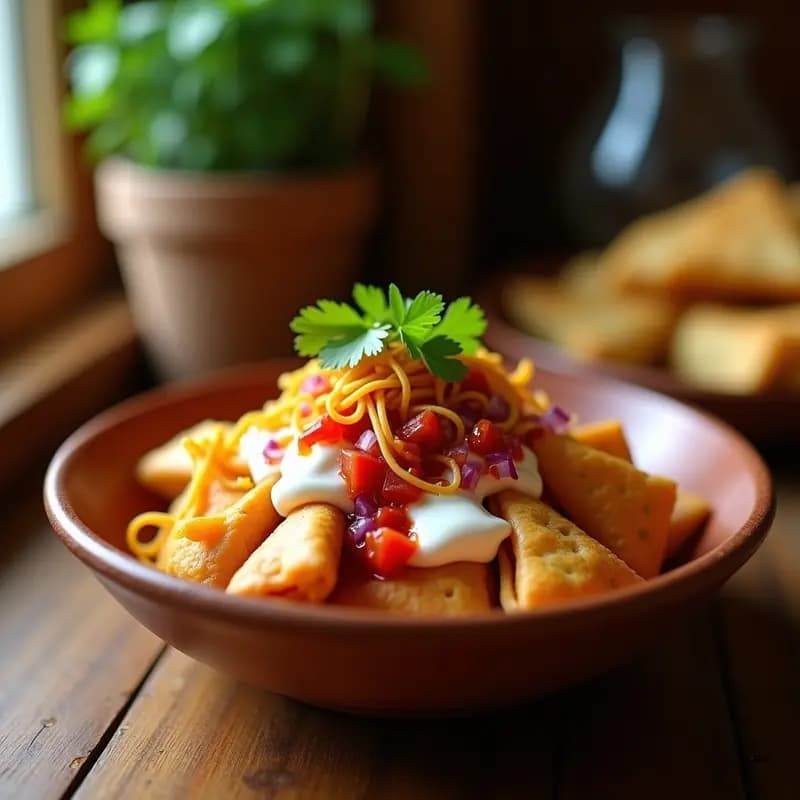 Samosa Chat con Chutney de Tamarindo y Yogur: Receta india Callejera en 30 Minutos