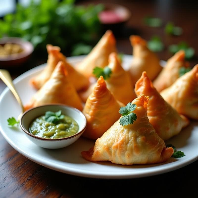 Samosa de Col Morada y Queso Paneer en Airfryer: Receta Indiana Crujiente y Baja en Grasas