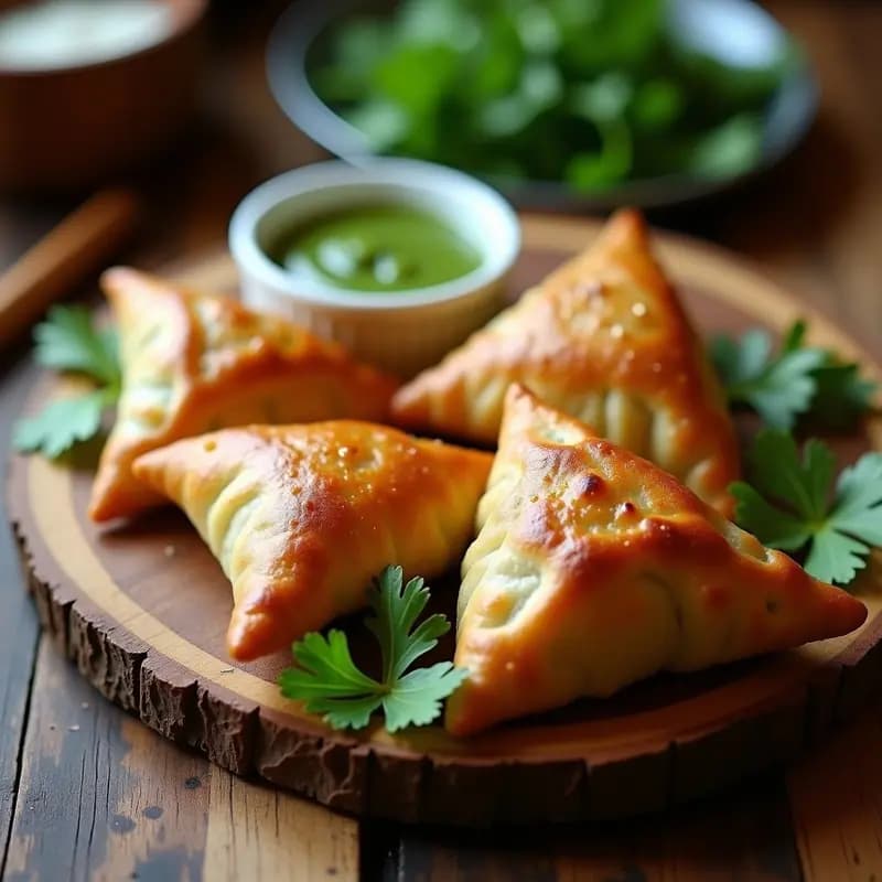Samosa de Col Rizada y Queso Paneer: Snack Indio Crujiente y Keto
