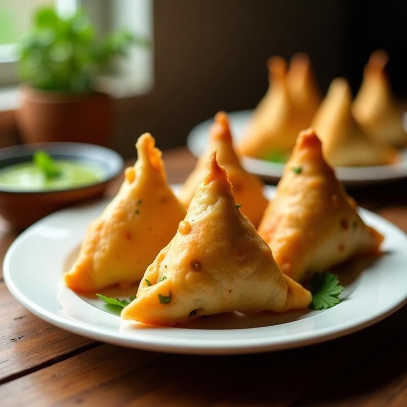 Samosa de Coliflor y Guisantes: Receta India Sin Gluten en Thermomix
