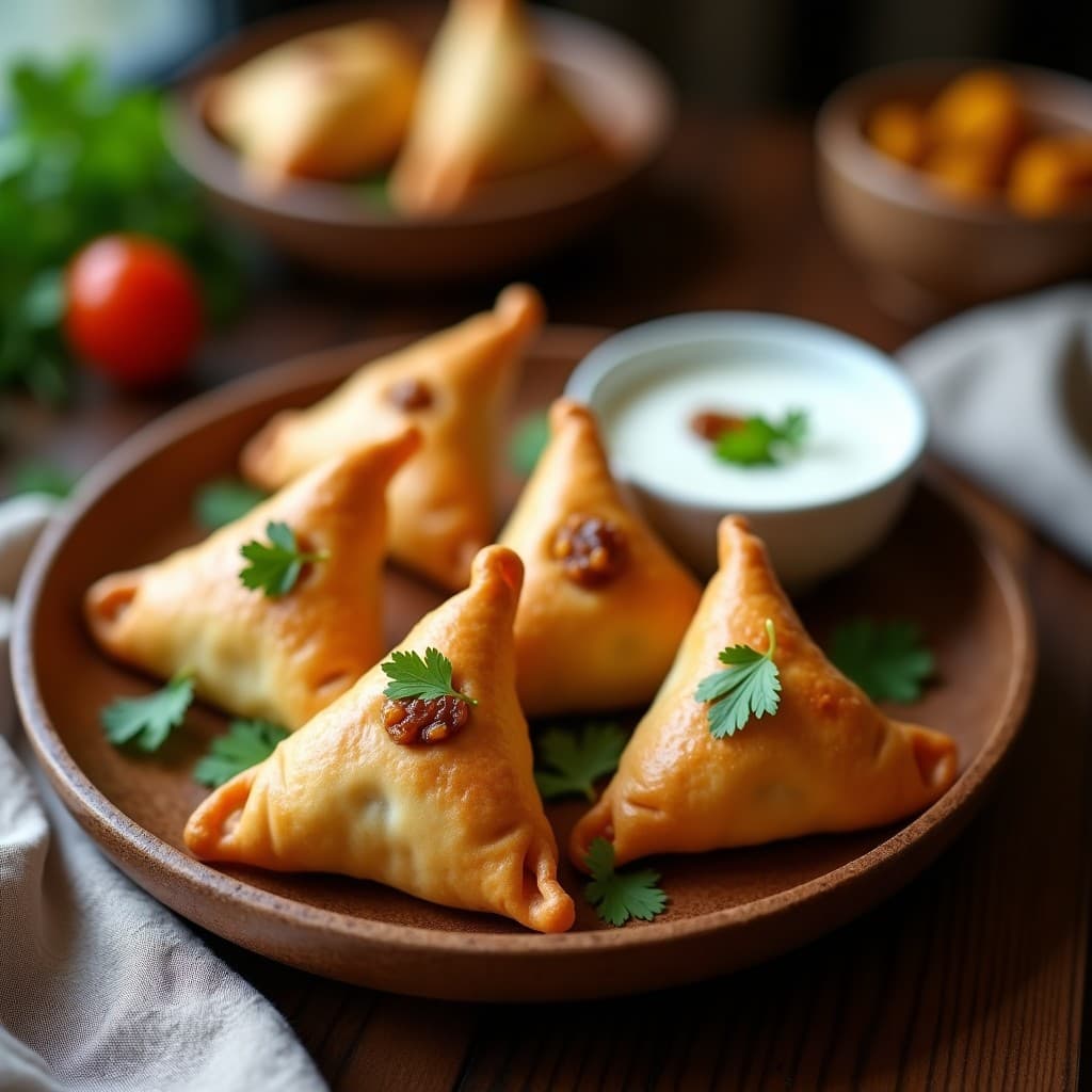 Samosa de Coliflor y Pasas al Curry: Entrante Indio en Airfryer con Toque Dulce