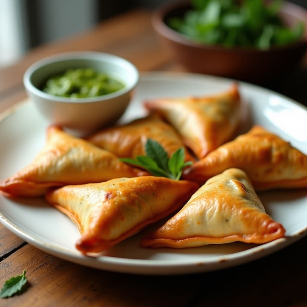 Samosa de Coliflor y Pasas al Horno: Receta India Vegana y Baja en Calorías