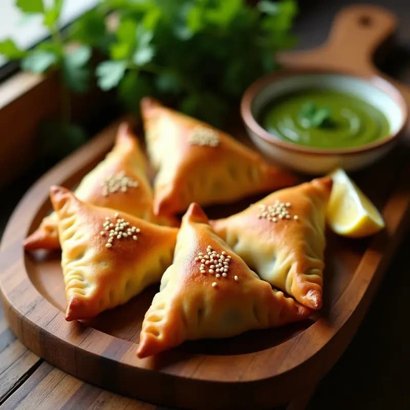 Samosa de Coliflor y Patata al Horno: Snack Indio Crudivegano y Bajo en Calorías