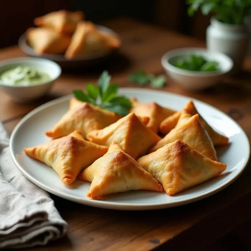 Samosa de Coliflor y Patata con Masa de Almendra: Receta India Keto y Sin Freír