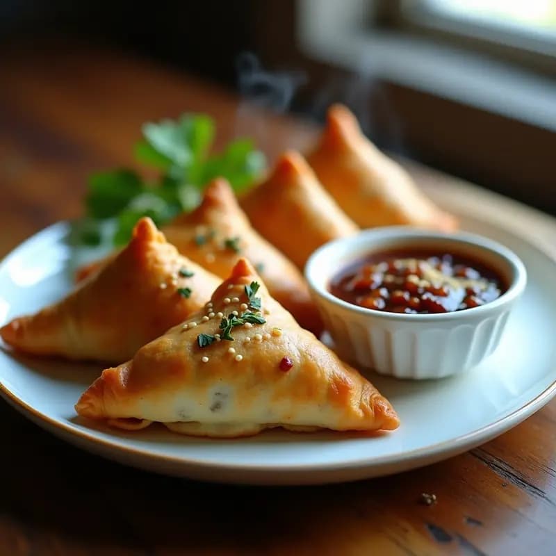 Samosa de Cordero y Higos con Salsa de Tamarindo: Receta PakISTÁNI en Airfryer Crujiente