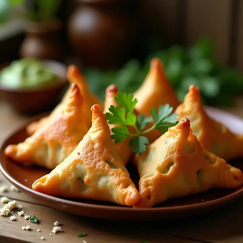 Samosa de Espinaca y Patata con Masa de Garbanzo: Receta India en Airfryer Keto y Crispy