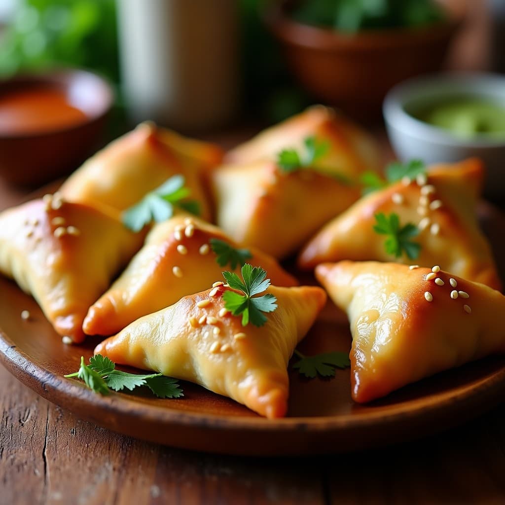 Samosa de Espinacas y Queso Paneer con Envoltorio de Harina de Garbanzo: Aperitivo Indio en 30 Minutos