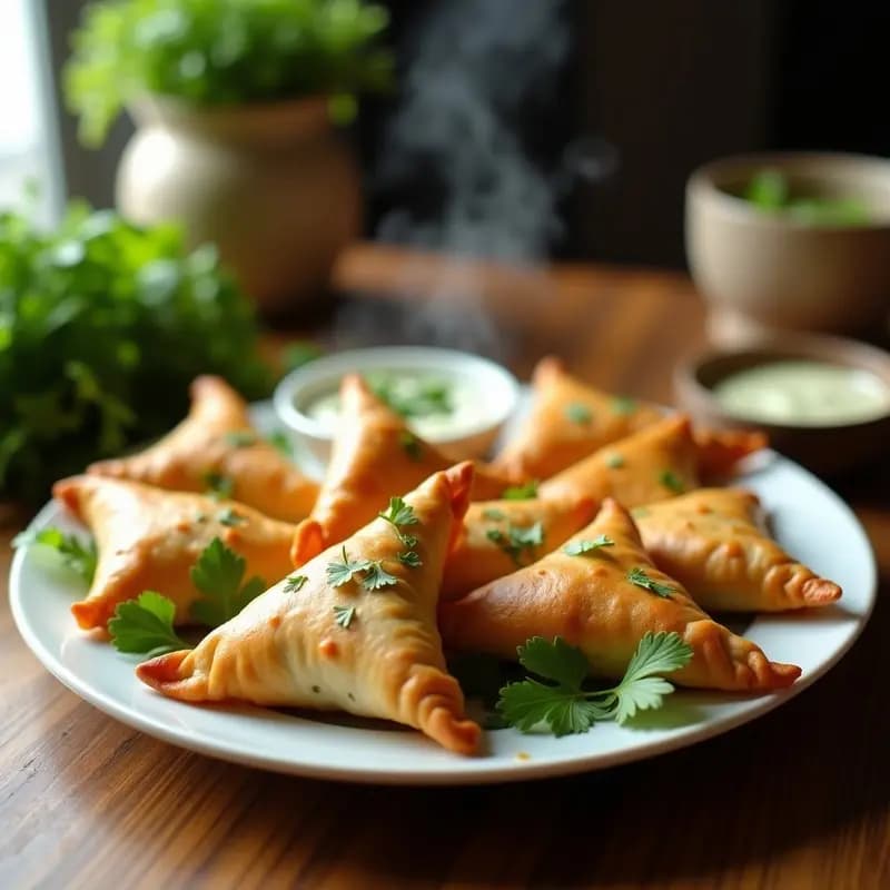 Samosa de Espinacas y Queso Paneer: Receta India en Olla Rápida con Toque Picante