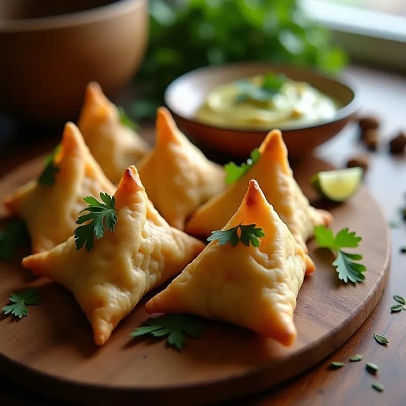 Samosa Indians Rellenas de Espinacas y Queso Paneer: Entrante Crujiente en Thermomix