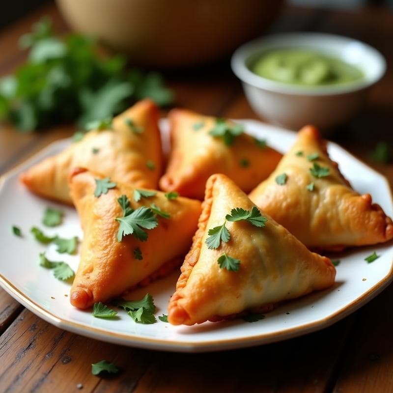 Samosa de Garbanzos y Coliflor al Horno: Receta India Vegana y Crujiente en Airfryer