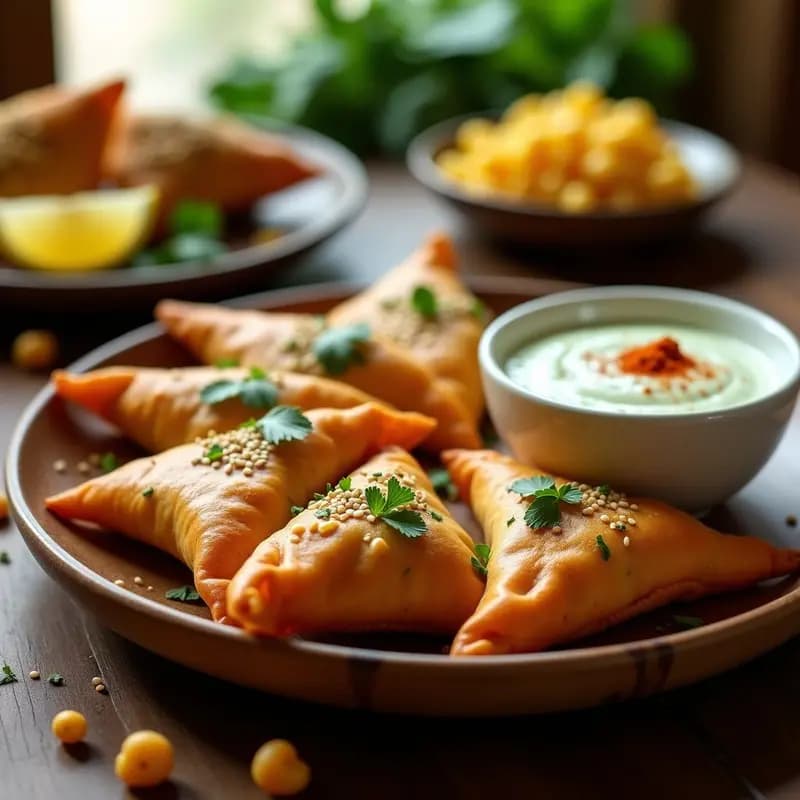 Samosa de Garbanzos y Cúrcuma: Aperitivo Indú en Airfryer y Sin Aceite