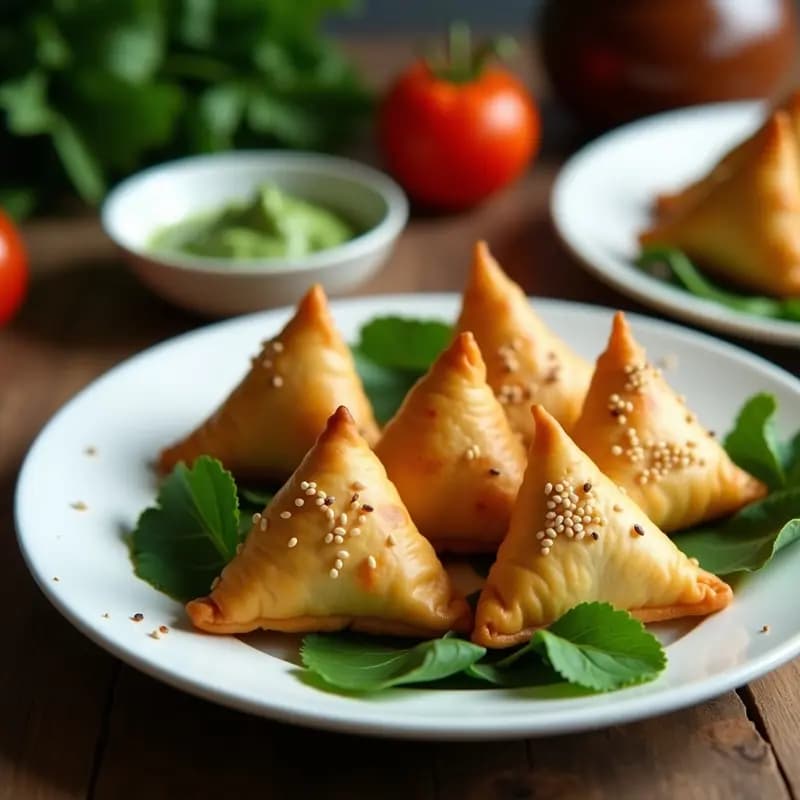 Samosa de Garbanavos y Espinacas en Airfryer: Entrante Indio Crujiente y Sin Fritura