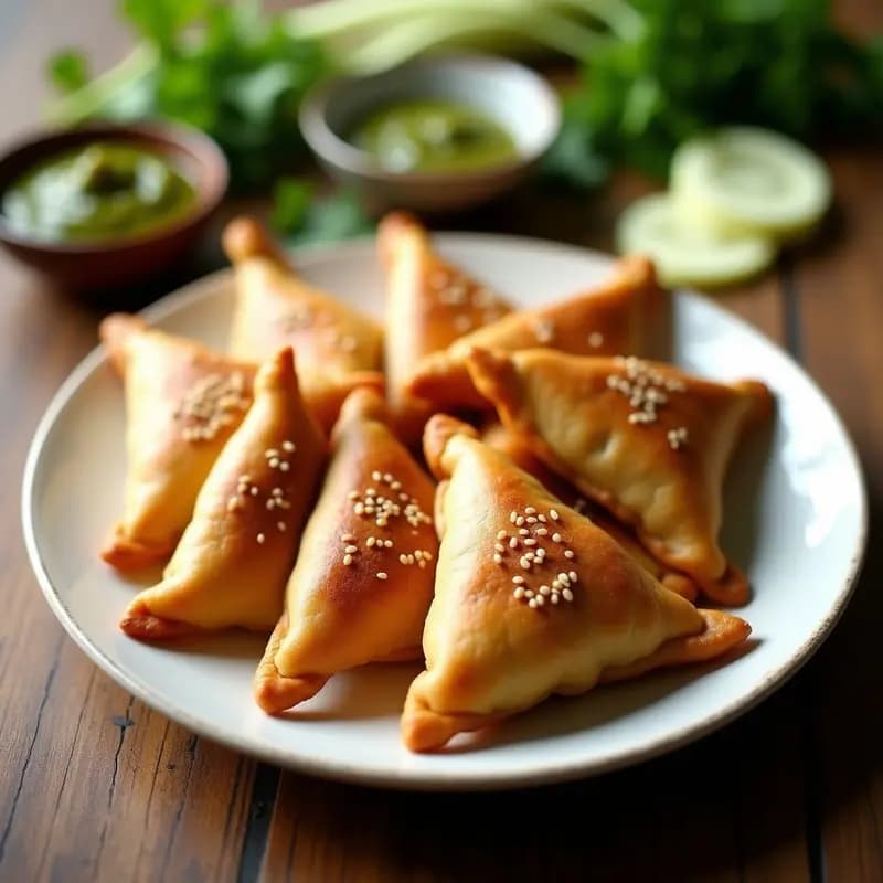 Samosa de Garbanzos y Hinojo: Empanadillas Indianas Crujientes en Airfryer
