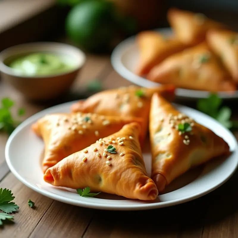 Samosa Indiana de Batata y Guisantes: Empanadillas Especiadas en Airfryer Sin Freír