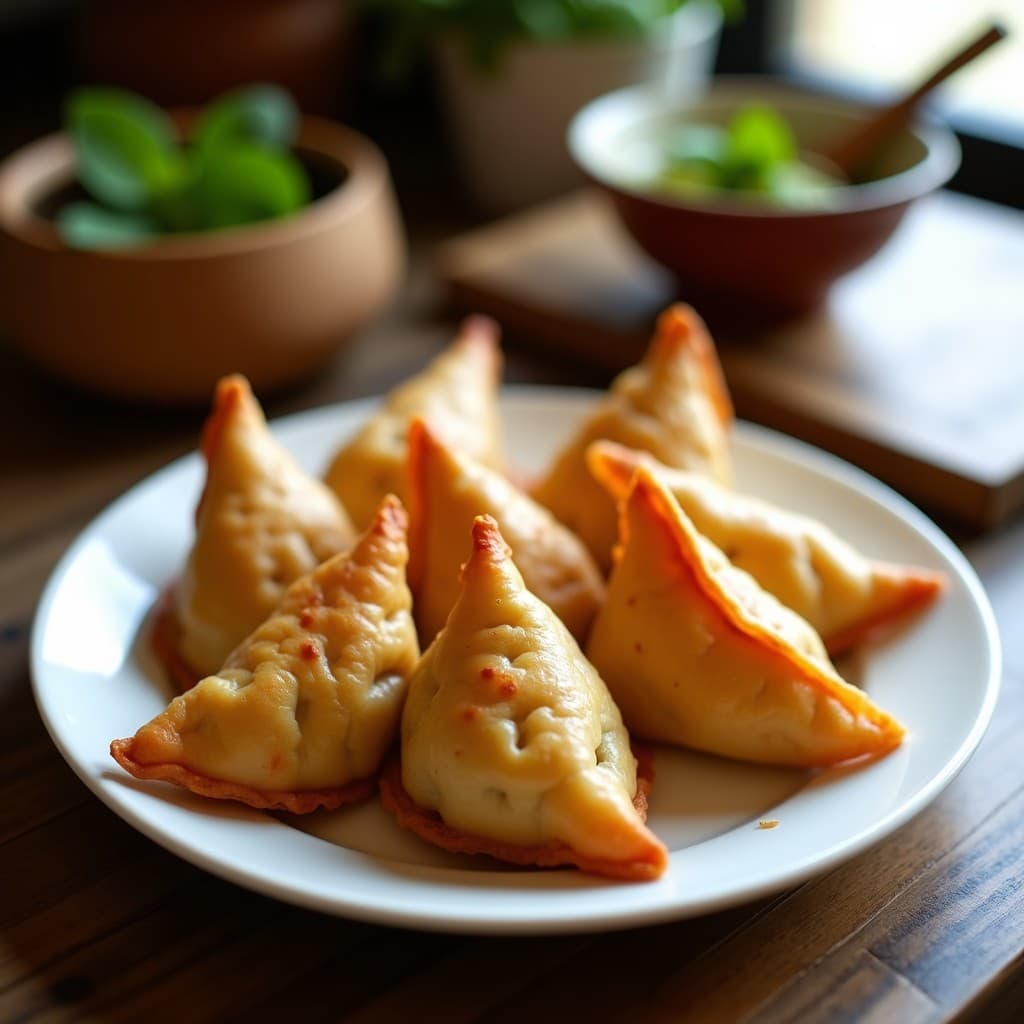 Samosa de Jackfruit y Especias: Aperitivo Indio Crujiente en Airfryer