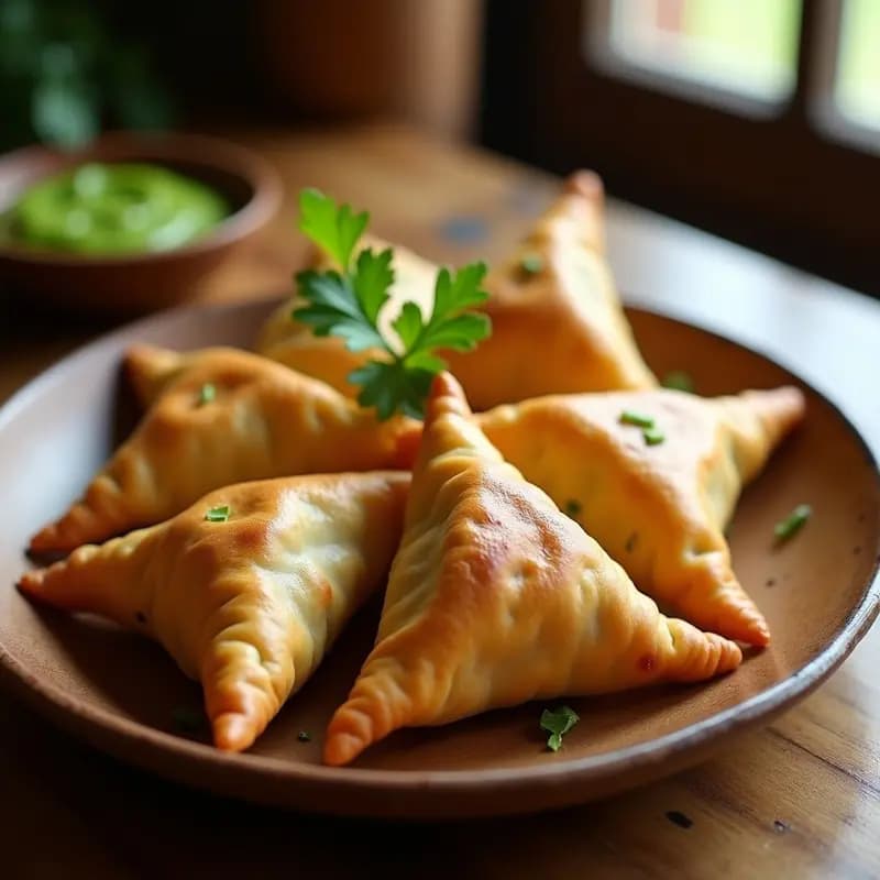 Samosa de Patata y Guisantes: Receta India Crujiente en Olla de Aire