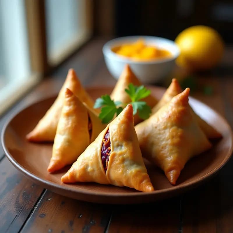 Samosa de Pollo al Curry y Cebolla Morada: Receta India en Airfryer Crujiente