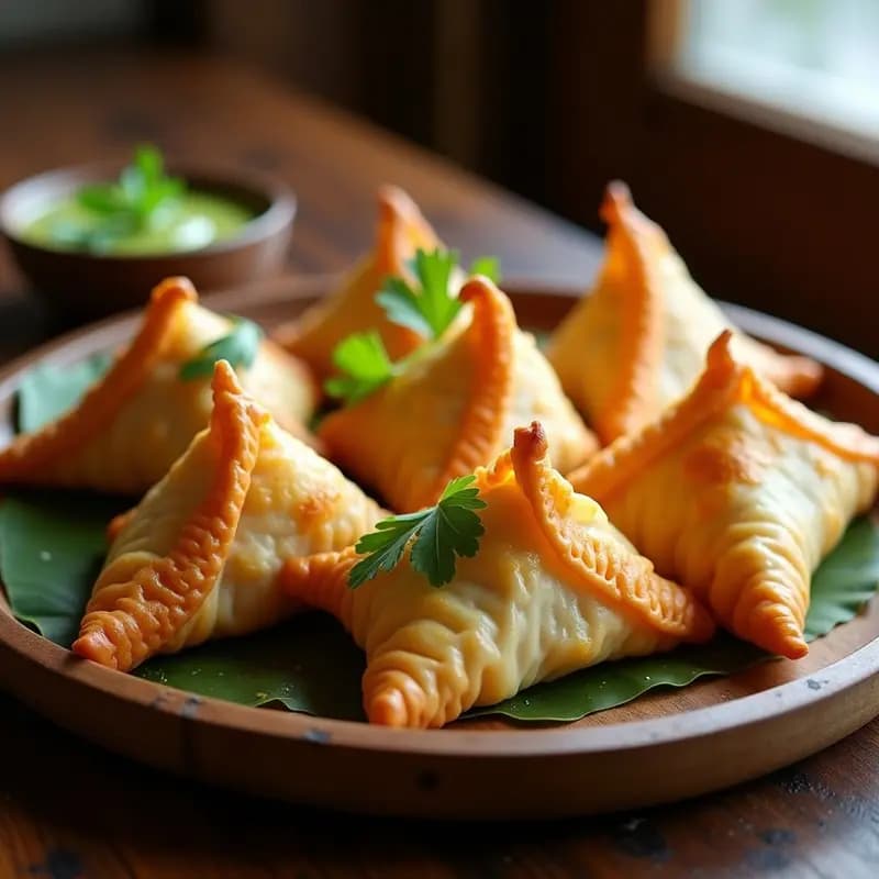 Samosa de Pollo Tikka y Queso Paneer: Aperitivo Indio Picante en Airfryer