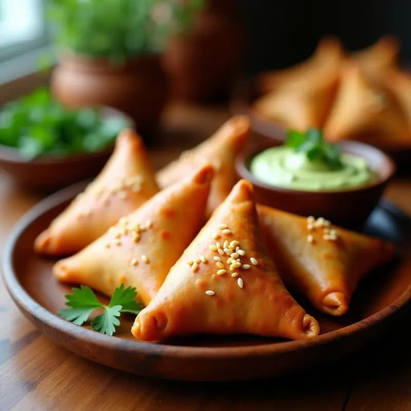 Samosas Africanas de Boniato y Cacahuete: Aperitivo Dulce-Salado en Airfryer