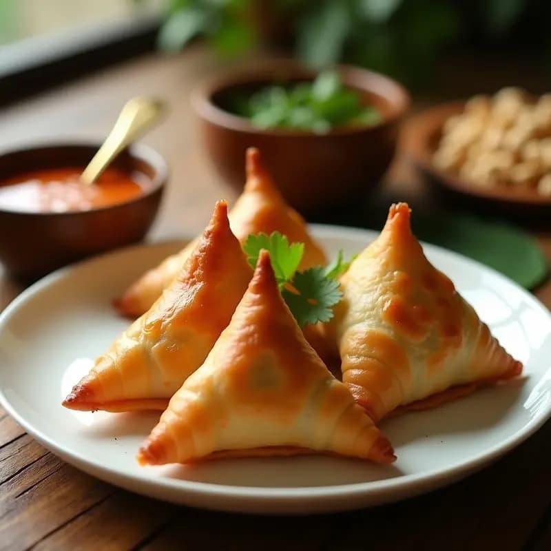 Samosas de Atún y Curry con Salsa de Tamarindo: Receta India de Mar en Airfryer