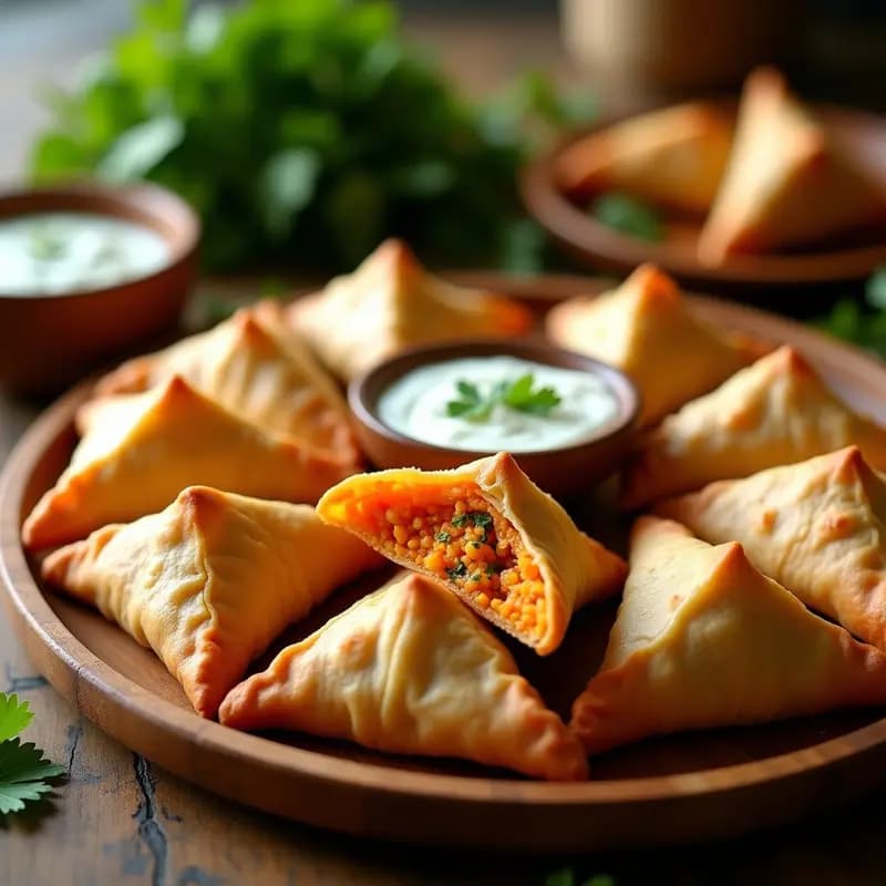 Samosas Africanas de Batata y Cacahuete: Receta Vegana y Crujiente en Airfryer