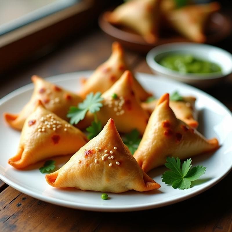 Samosas de Batata Morada y Guisantes: Receta India en Airfryer y Sin Fritura