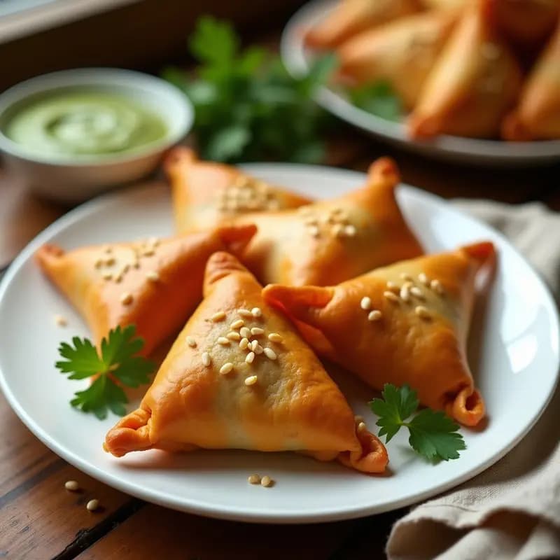 Samosas de Boniato y Cúrcuma: Empanadillas Indianas Veganas y Crujientes