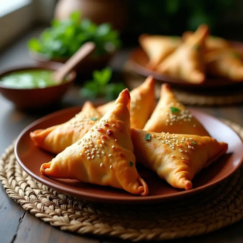 Samosas de Boniato y Guisantes: Entrante Indio en Airfryer y Sin Harina