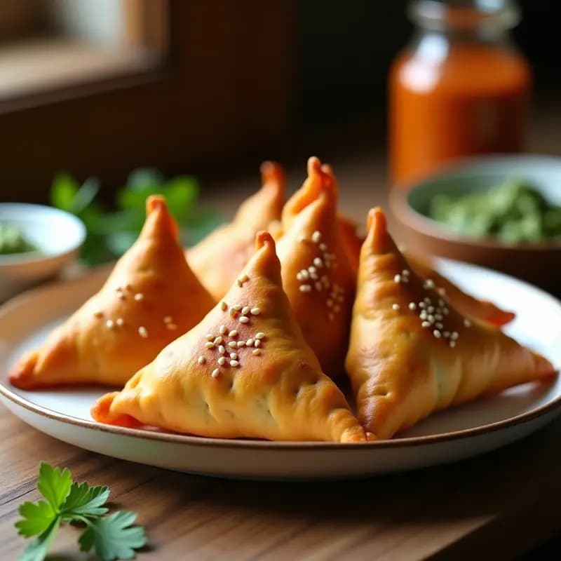 Samosas de Calabaza y Especias al Airfryer: Receta India Vegana y Crujiente