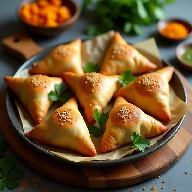 Samosas de Calabaza y Cúrcuma: Aperitivo Indio al Horno y Sin Aceite