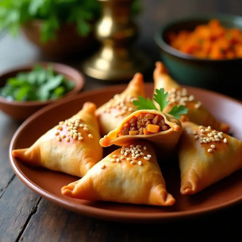 Samosas de Calabaza y Lentejas Rojas: Aperitivo Pakistaní en Airfryer y Sin Gluten
