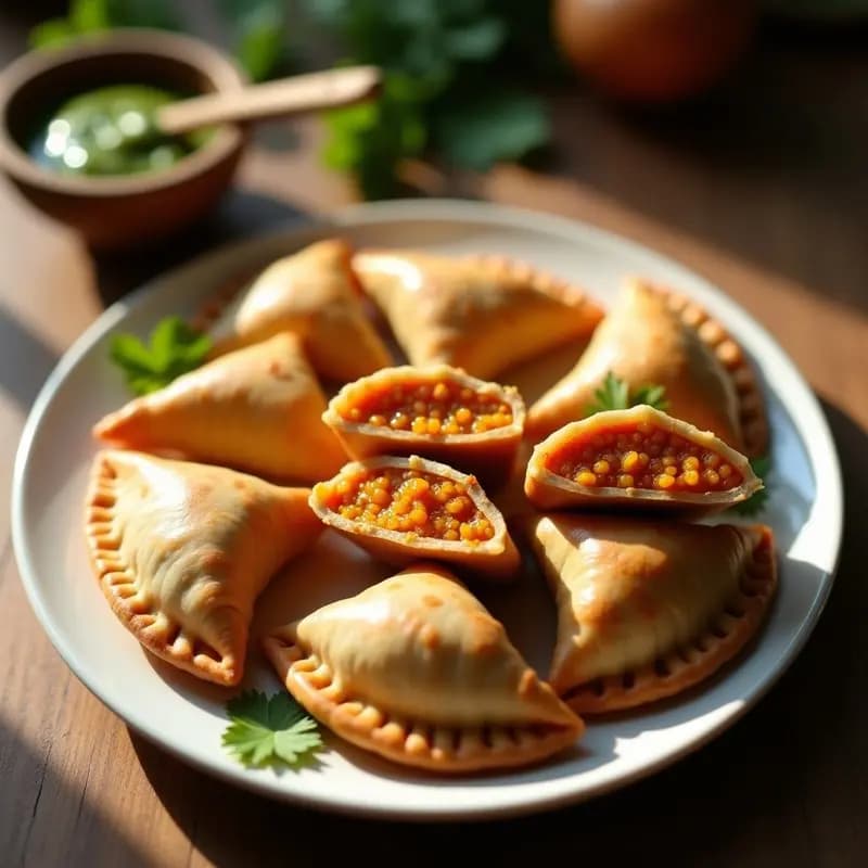 Samosas de Calabaza y Pasas: Receta India Dentro de 20 Minutos