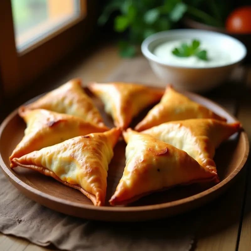 Samosas de Calabaza y Queso Paneer: Empanadillas Indias Crujientes en Horno