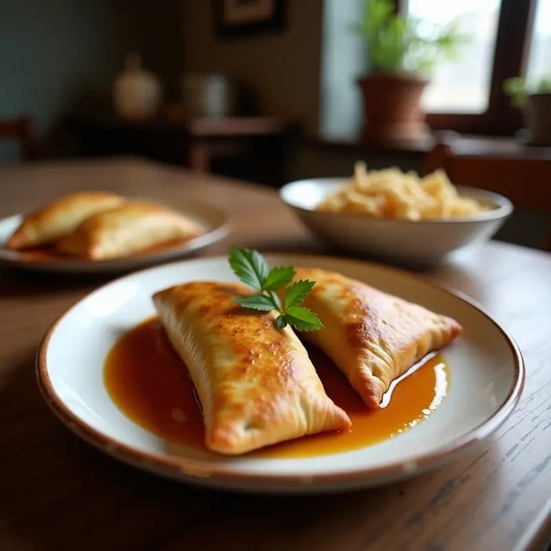 Samosas de Camerún con Plátano Maduro y Cacahuete: Receta Africana Frita en Airfryer