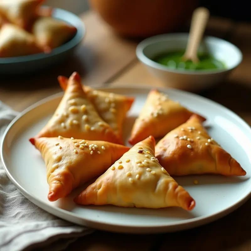 Samosas de Col Rizada y Queso Paneer: Receta Indopaquista en Airfryer Sin Harina