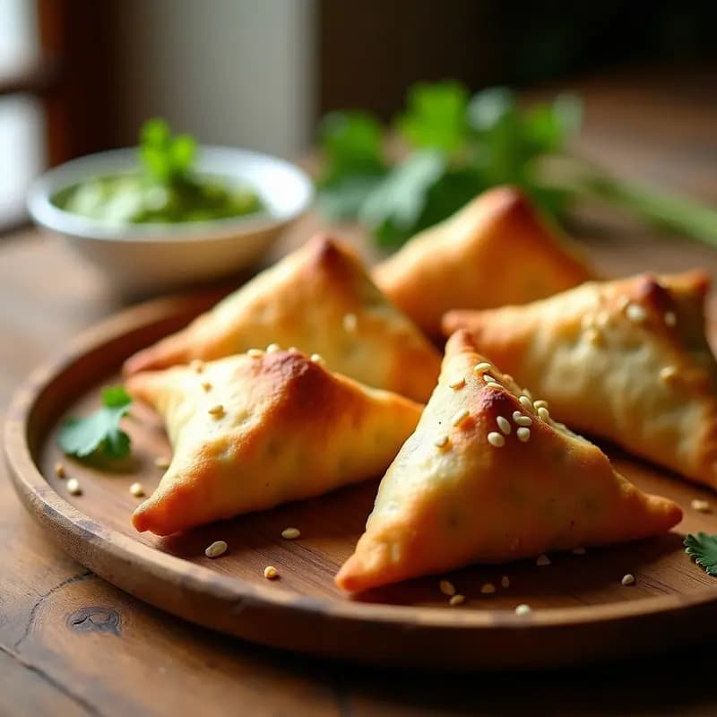 Samosas de Coliflor y Guisante: Aperitivo Indú al Horno Sin Harina