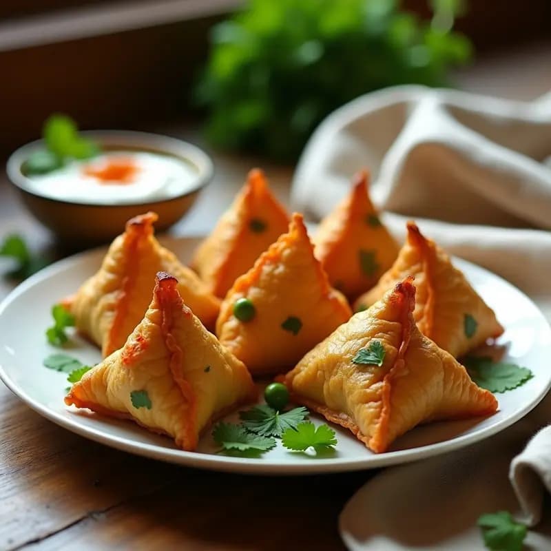 Samosas de Coliflor y Guisantes: Aperitivo Indio en Airfryer Sin Masa y Sin Gluten