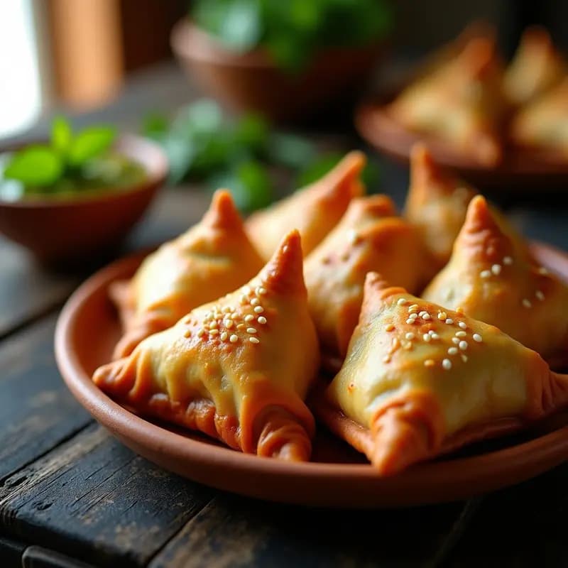 Samosas de Coliflor y Patata: Aperitivo Indio Crujiente en Olla de Aire