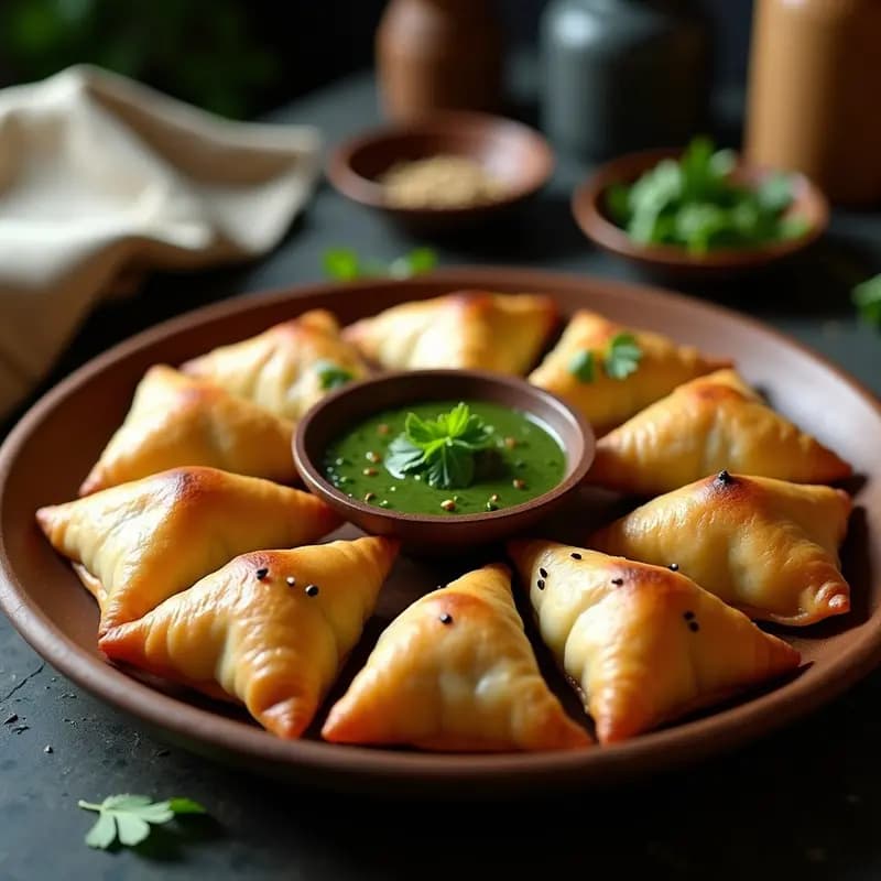 Samosas de Espinacas y Queso Paneer: Versión India Horneada y Sin Fritura