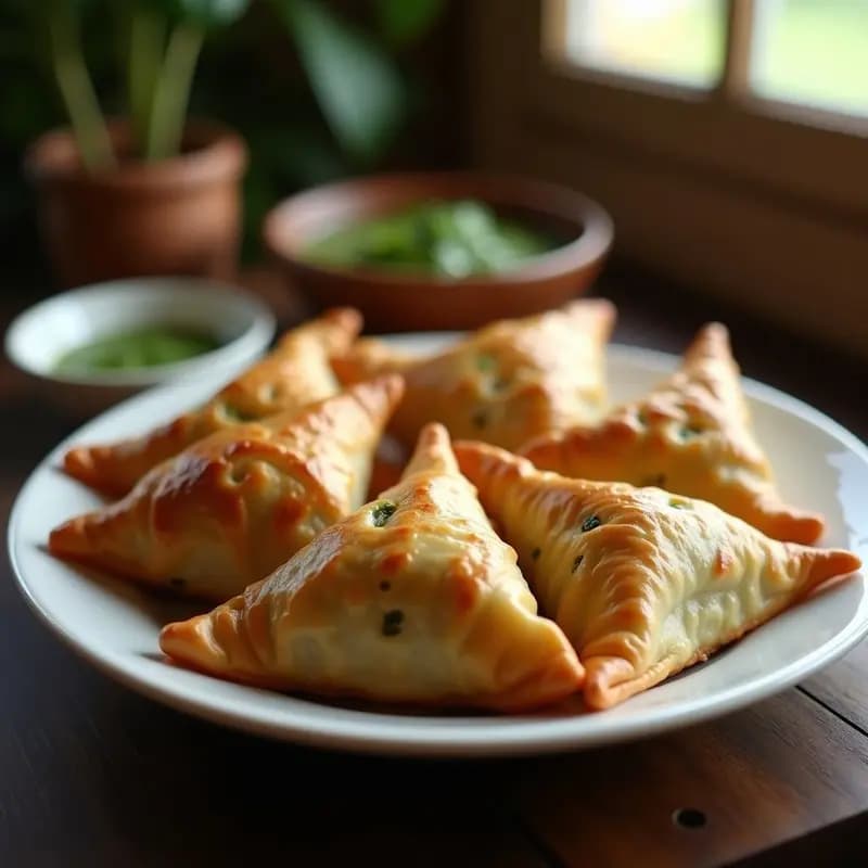 Samosas de Espinacas y Patata: Empanadillas Indianas Crujientes en Airfryer