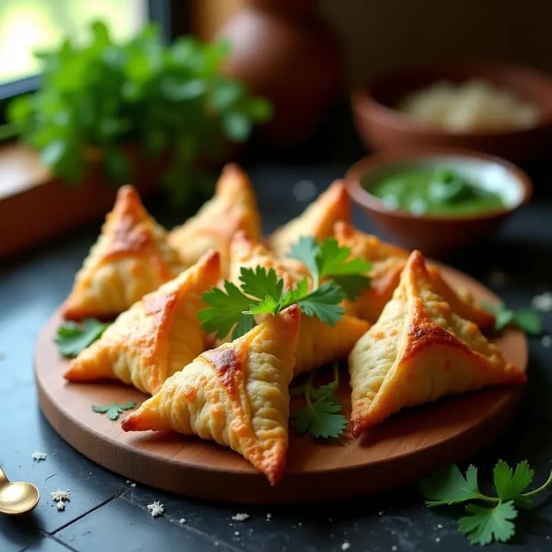 Samosas de Espinacas y Patata con Masa de Coliflor: Receta India Keto y Crujiente
