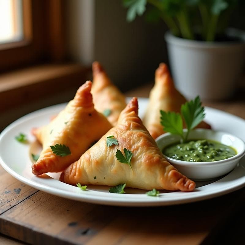 Samosas de Espinacas y Queso Paneer: Receta India en Airfryer con Toque Crujiente