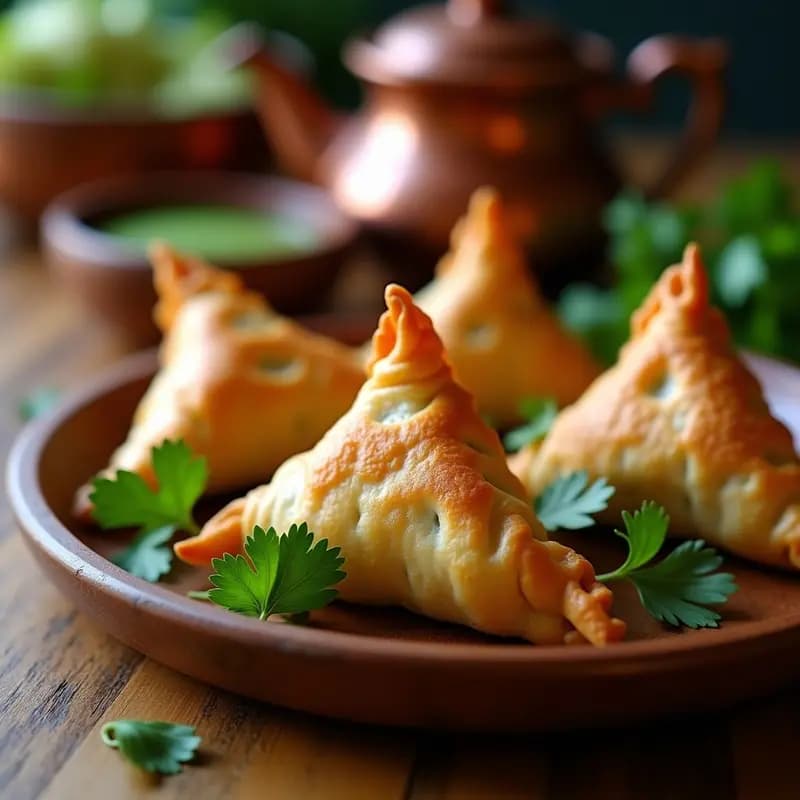 Samosas de Espinacas y Queso Paneer: Aperitivo Indio en Olla Express