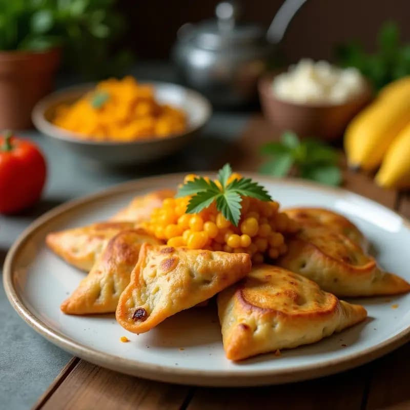 Samosas de Garbanzo y Calabaza con Salsa de Mango: Aperitivo Indio en Thermomix