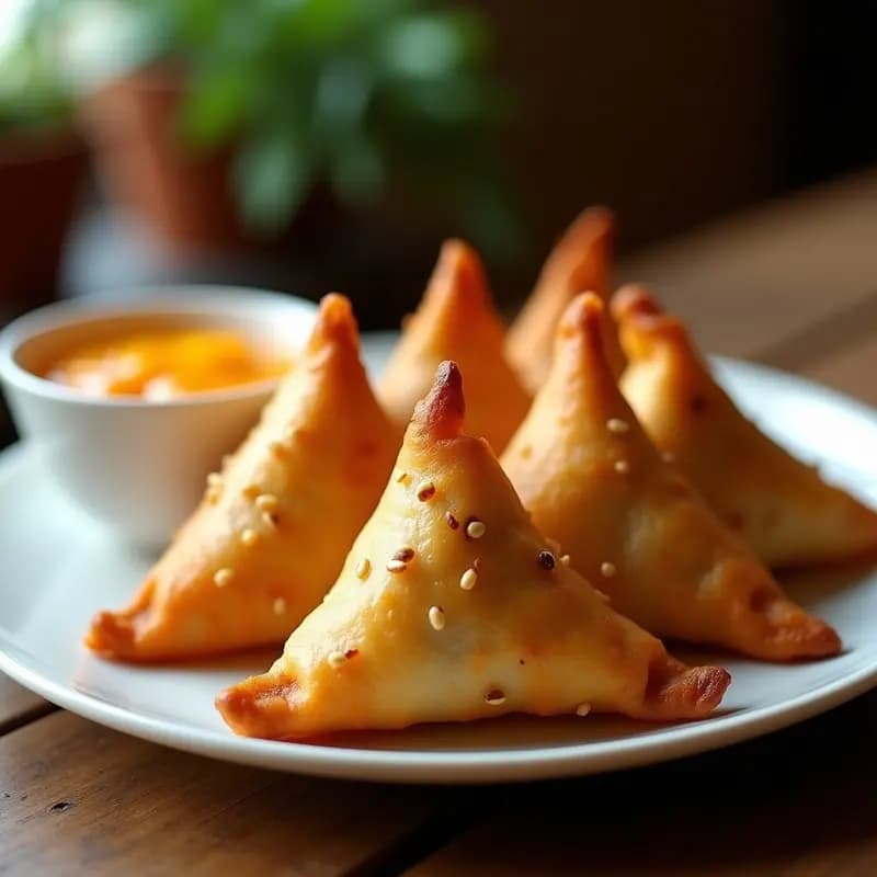 Samosas de Garbanzo y Celera Picante: Aperitivo Indio en Airfryer Sin Freír