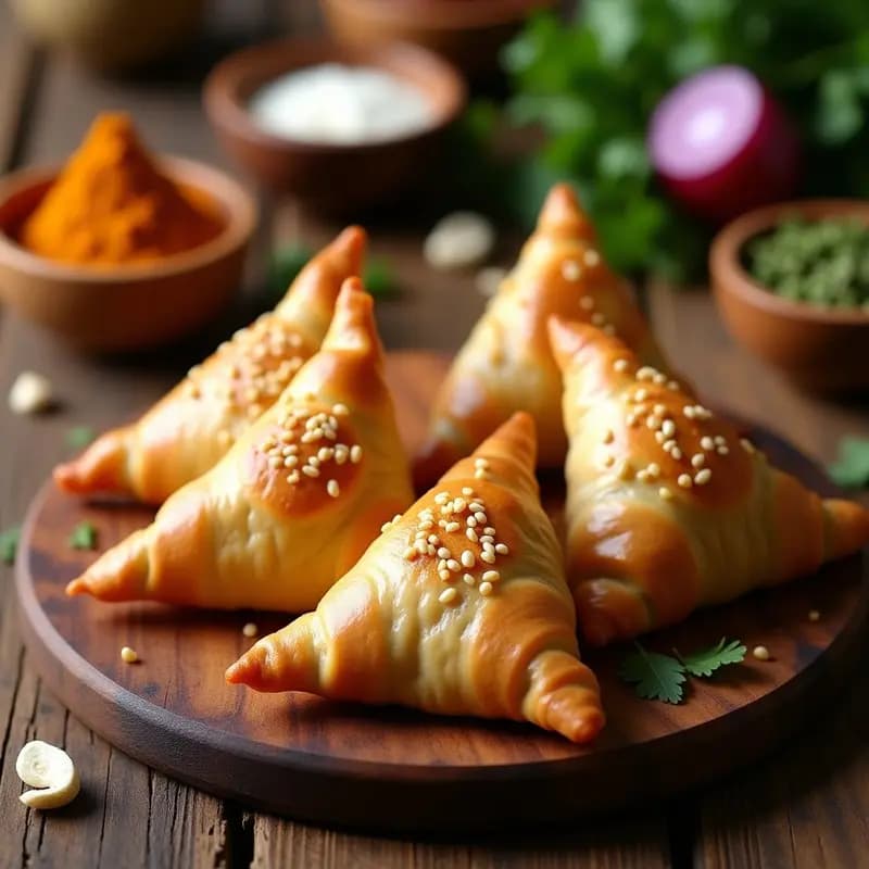 Samosas de Garbanzos y Batata Morada: Entrante Indio Crujiente en Airfryer