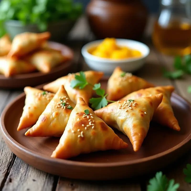 Samosas de Garbanzos y Patata: Aperitivo Indio en Airfryer con Chutney de Mango